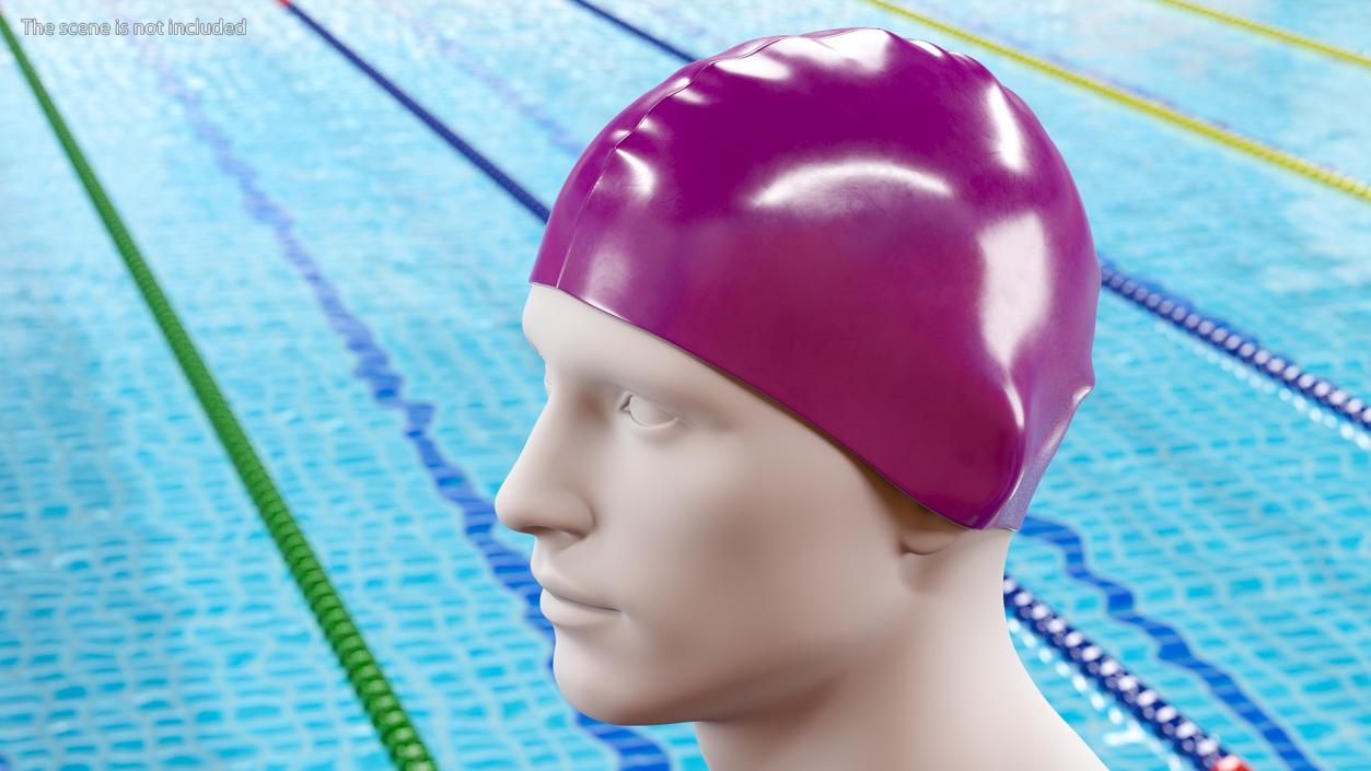 3D Waterproof Silicone Swim Cap model