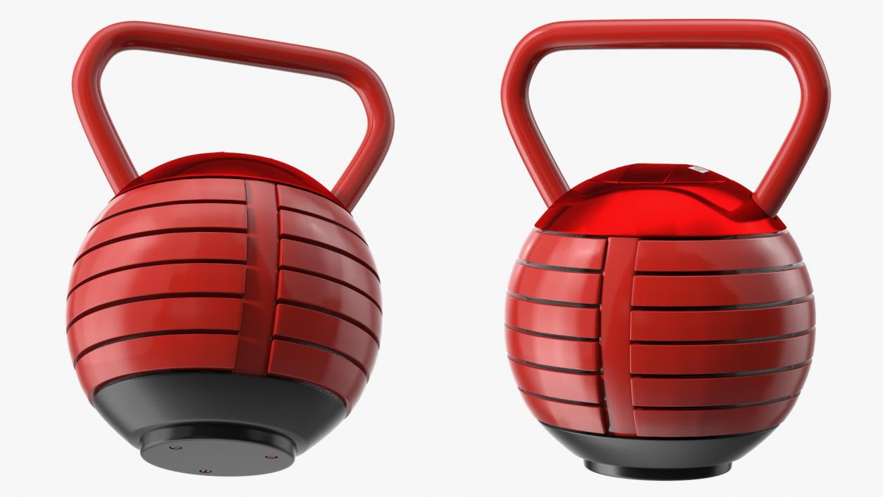 Kettlebell with Disks Red 2 3D