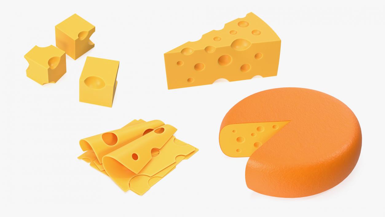 Cartoon Cheese Collection 2 3D