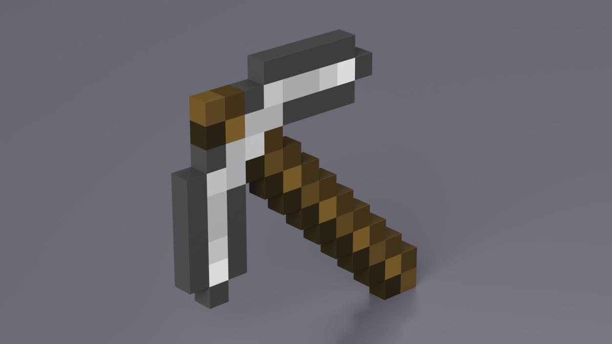 Minecraft Iron Pickaxe 3D