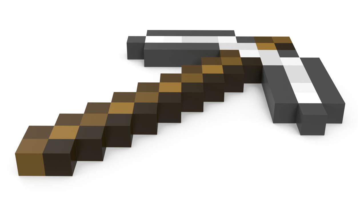 Minecraft Iron Pickaxe 3D