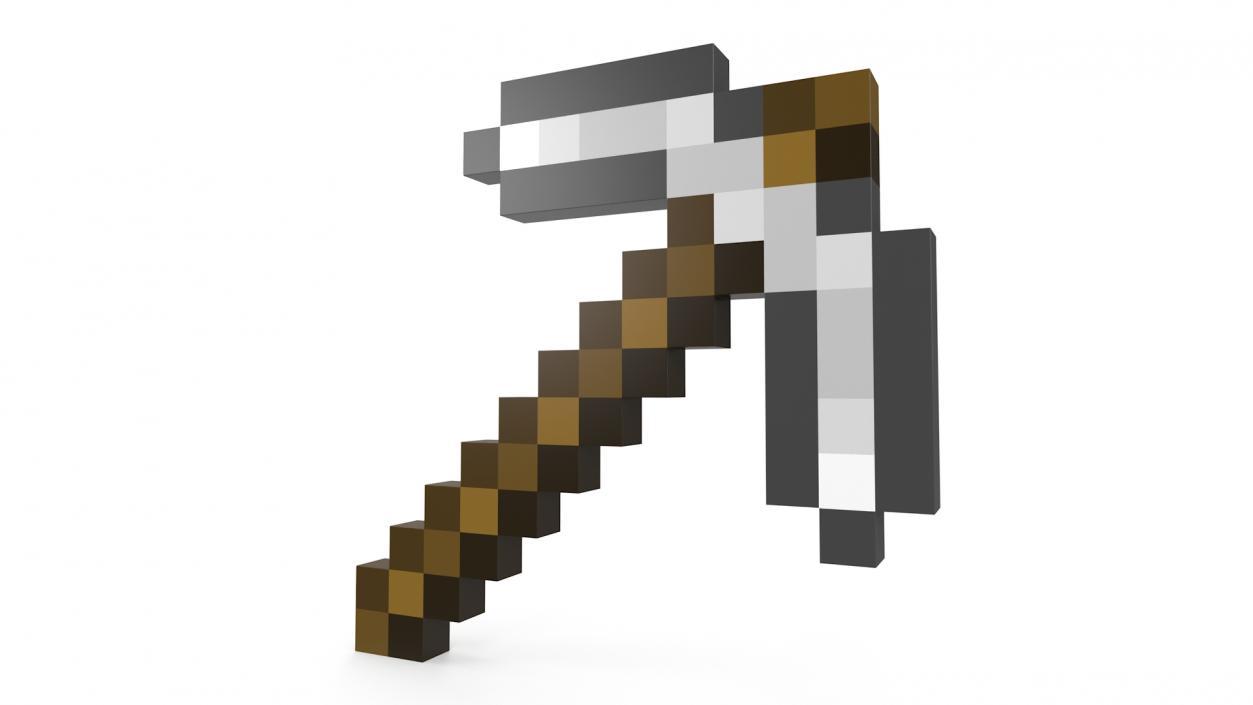 Minecraft Iron Pickaxe 3D