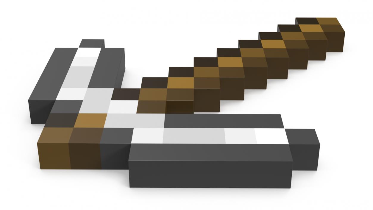 Minecraft Iron Pickaxe 3D