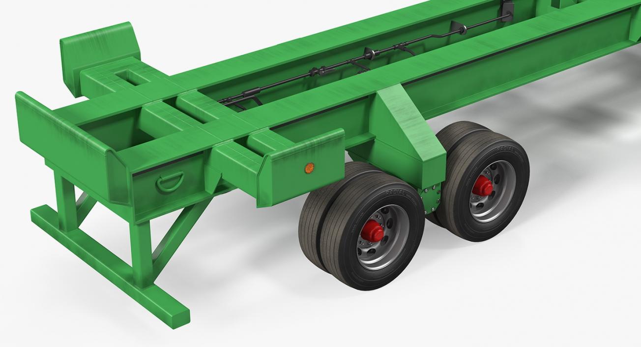 3D model Truck with Terminal Trailer Chassis