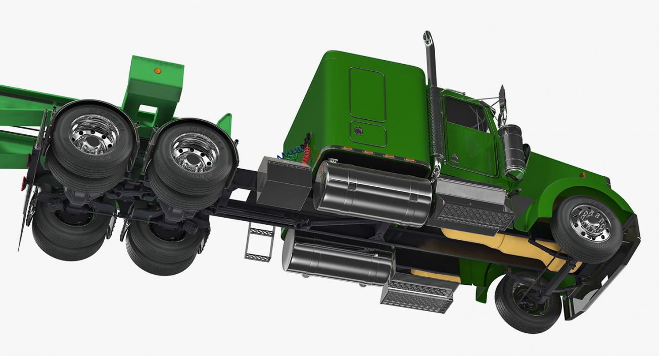 3D model Truck with Terminal Trailer Chassis