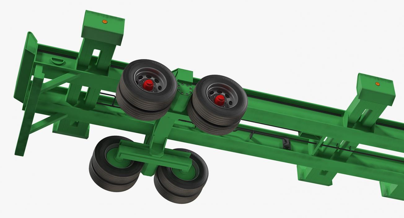 3D model Truck with Terminal Trailer Chassis