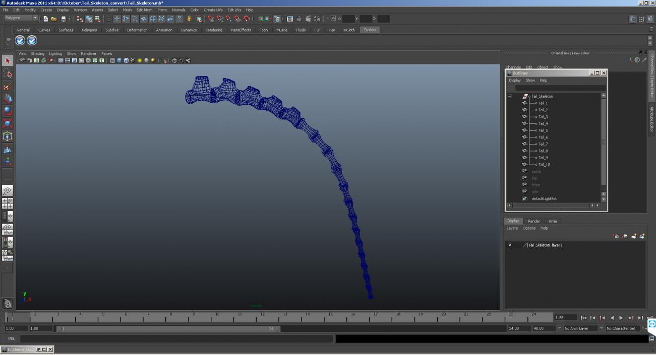 3D Tail Skeleton model