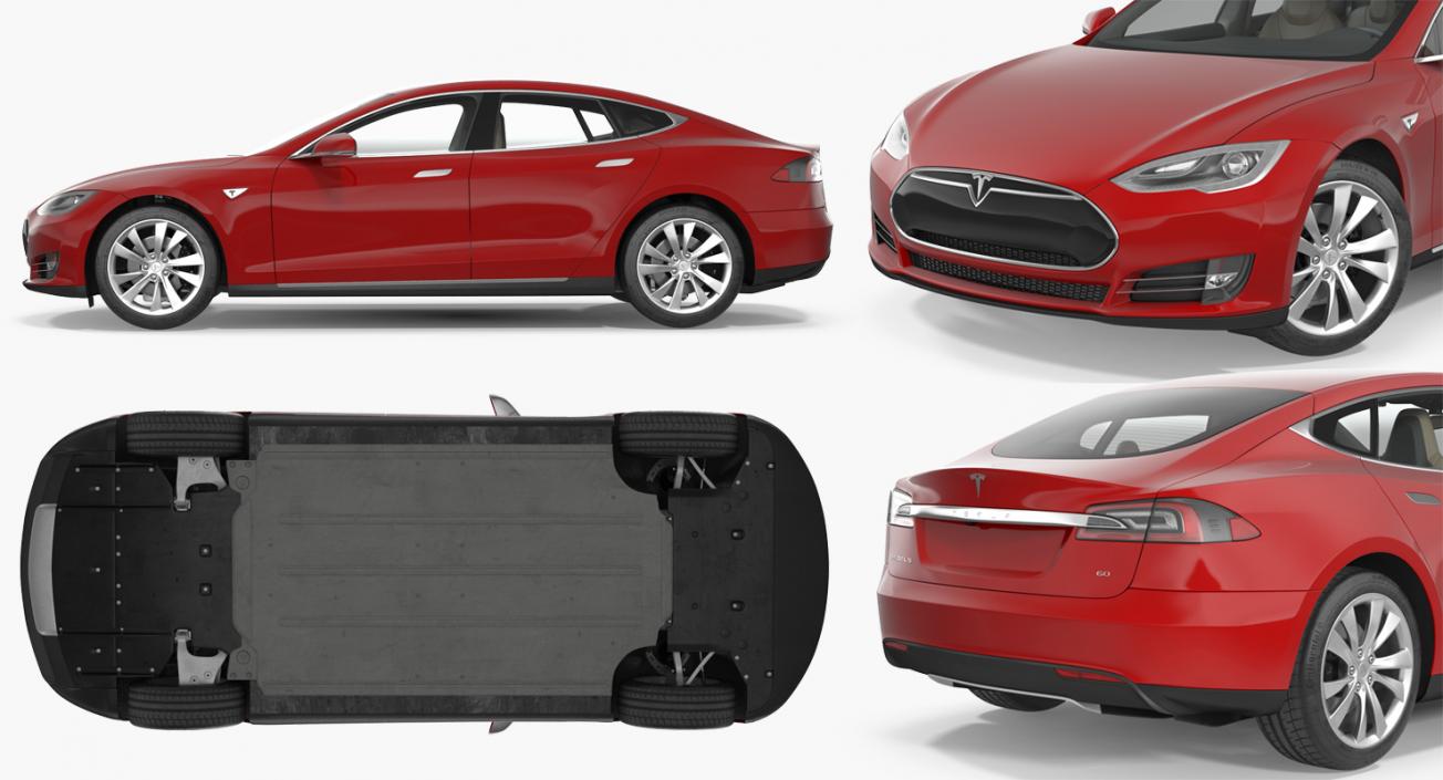 3D Tesla Model S 60 2015