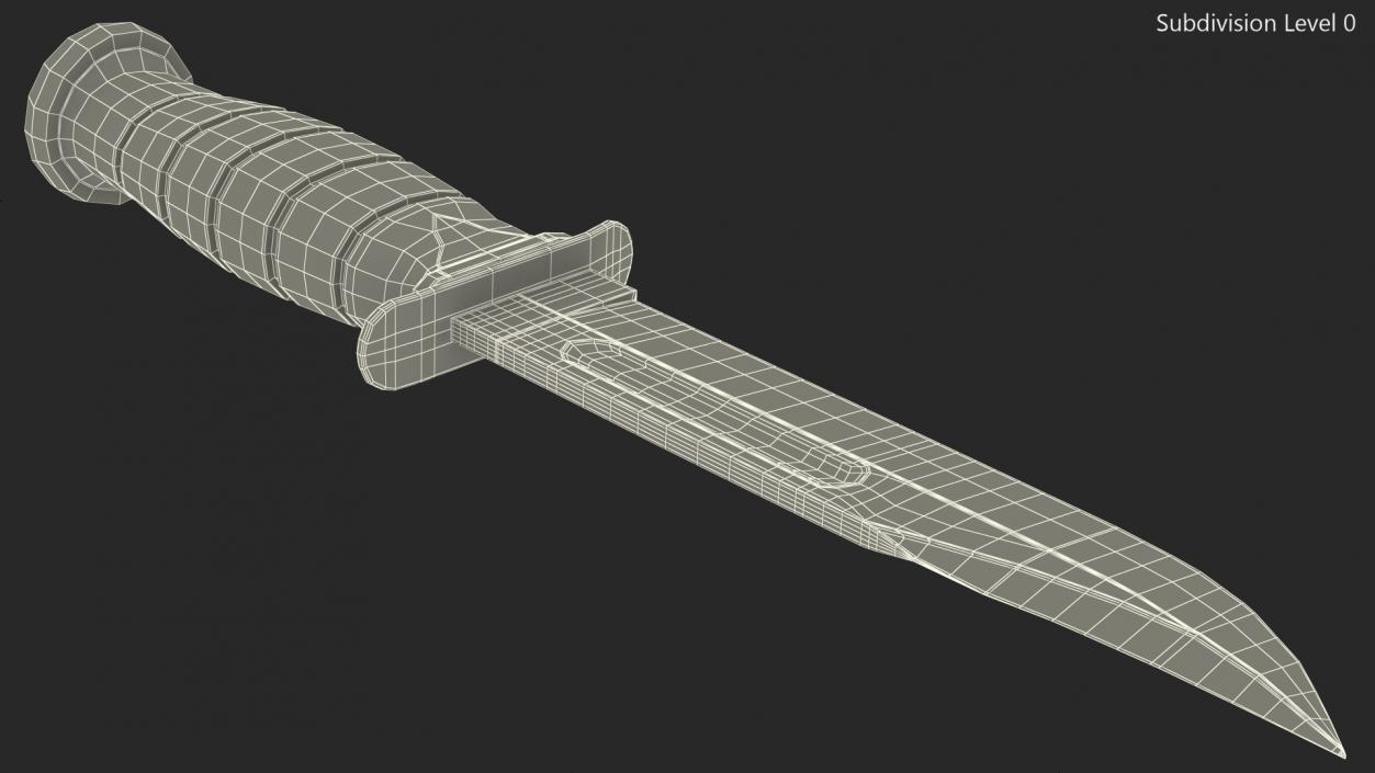 Ka Bar USMC Mark II Fighting Knife 3D model