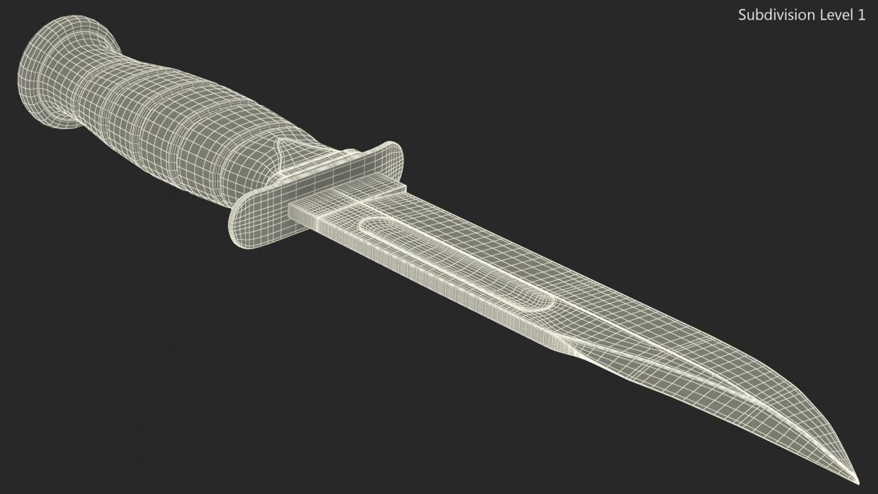 Ka Bar USMC Mark II Fighting Knife 3D model