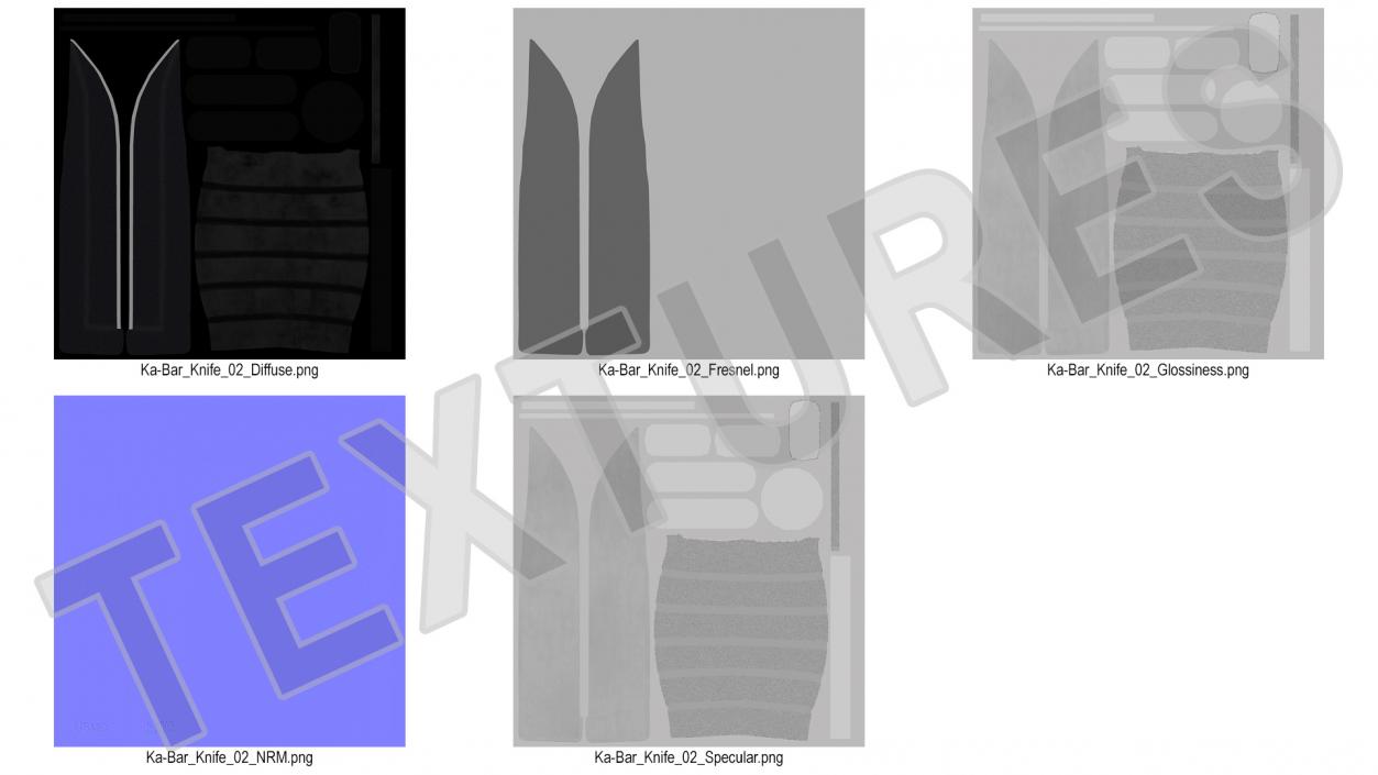 Ka Bar USMC Mark II Fighting Knife 3D model