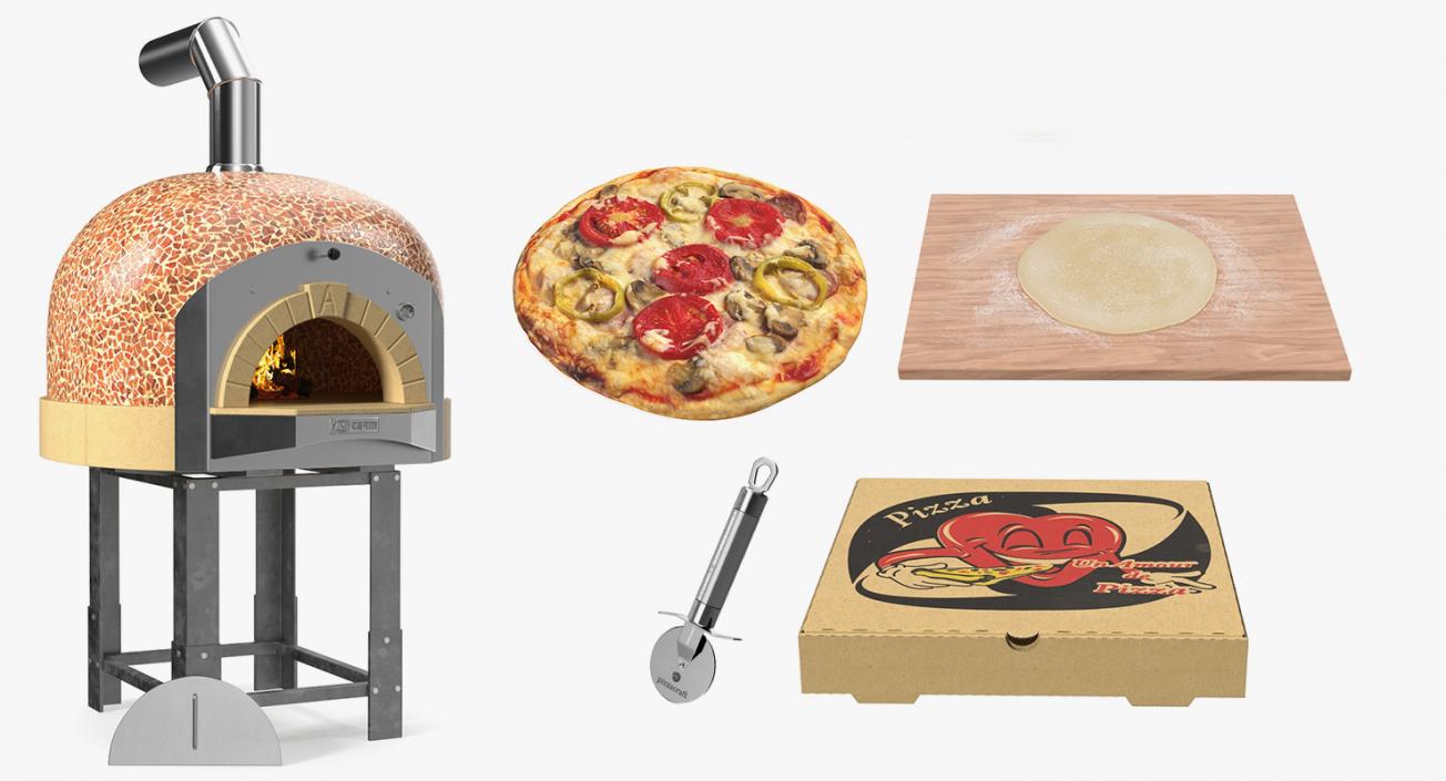 Pizza Prepearing Collection 3 3D model