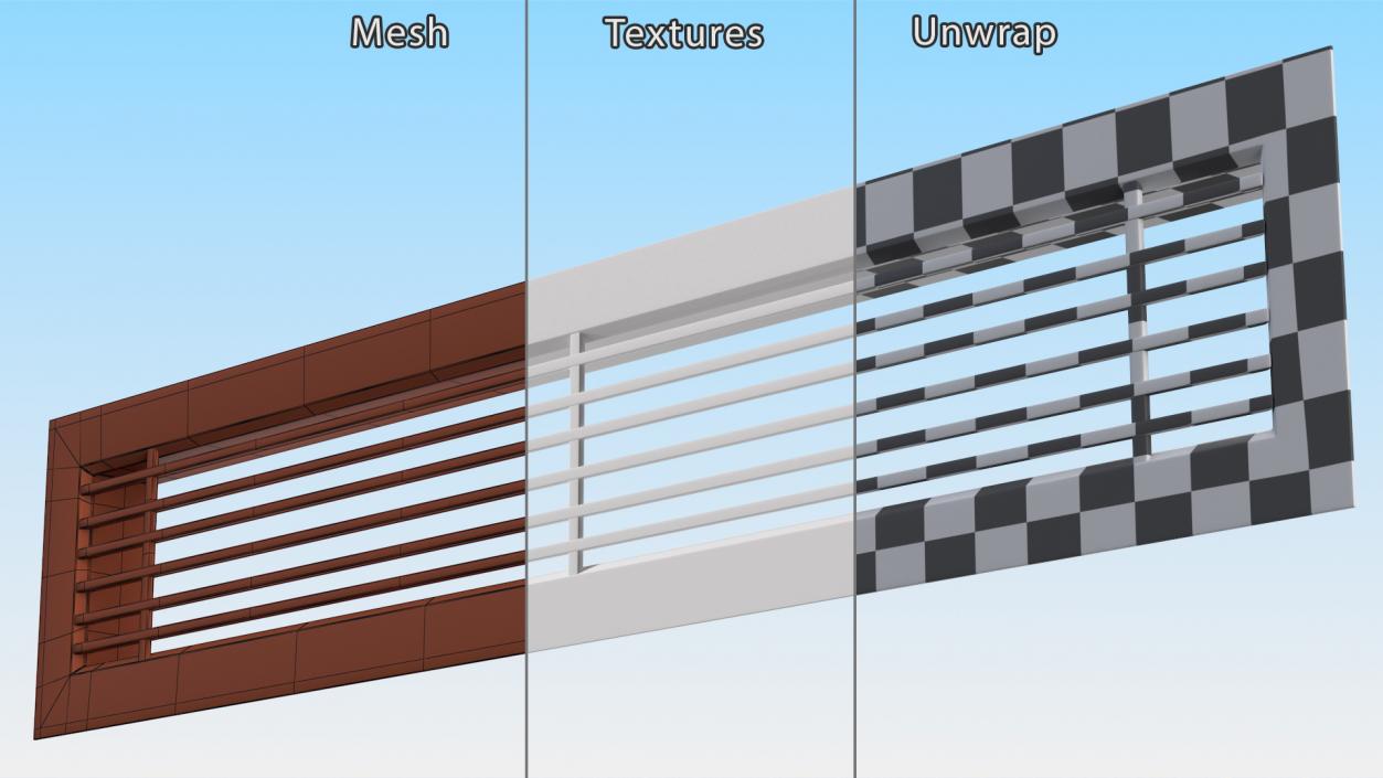 3D Linear Bar Air Ventilation