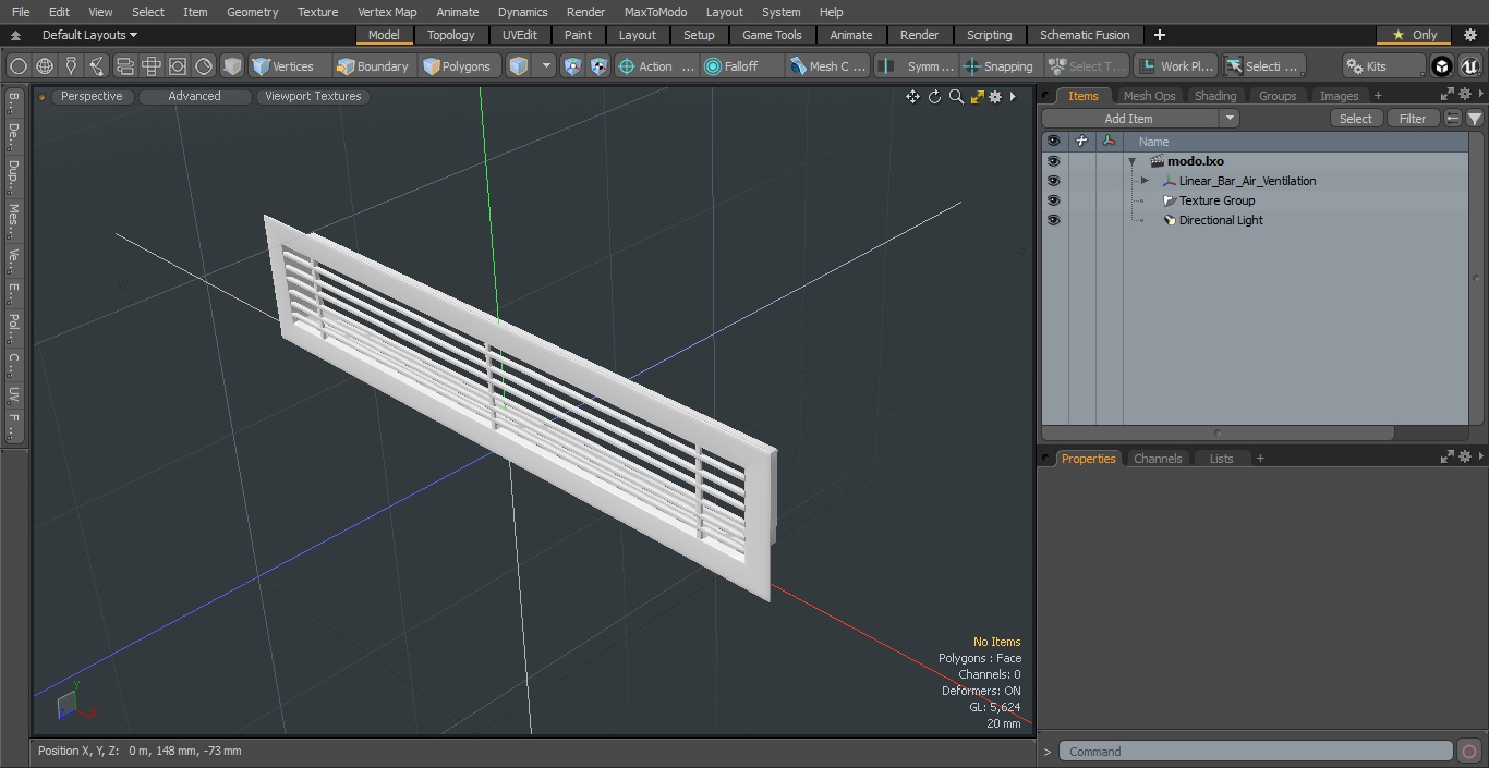 3D Linear Bar Air Ventilation