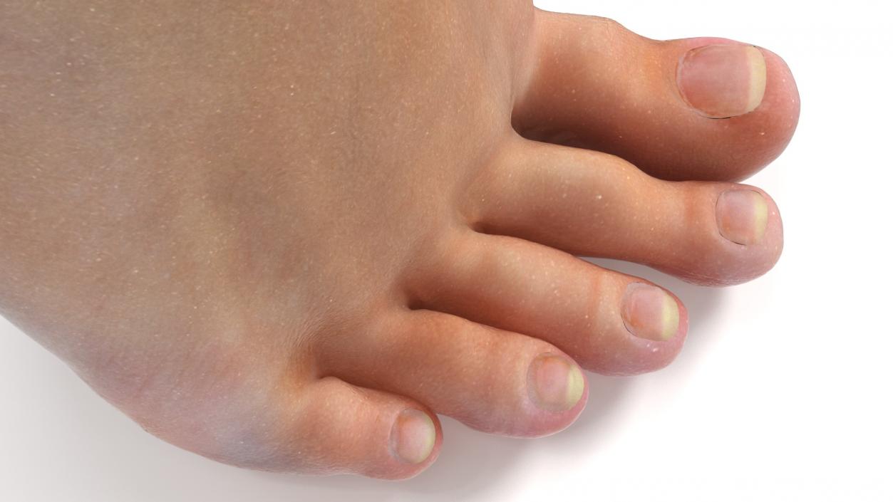 3D model Woman Feet are Raised on Her Toes 2