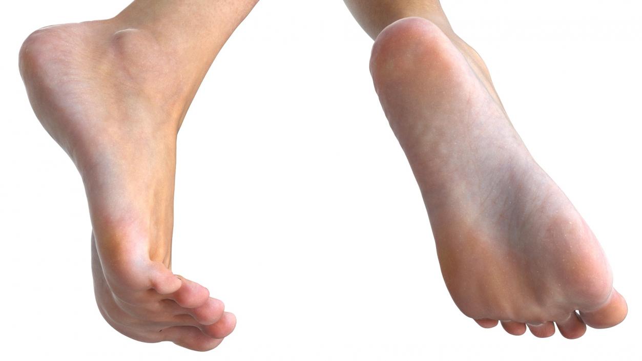 3D model Woman Feet are Raised on Her Toes 2