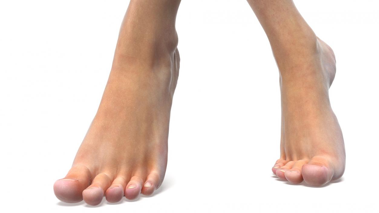 3D model Woman Feet are Raised on Her Toes 2