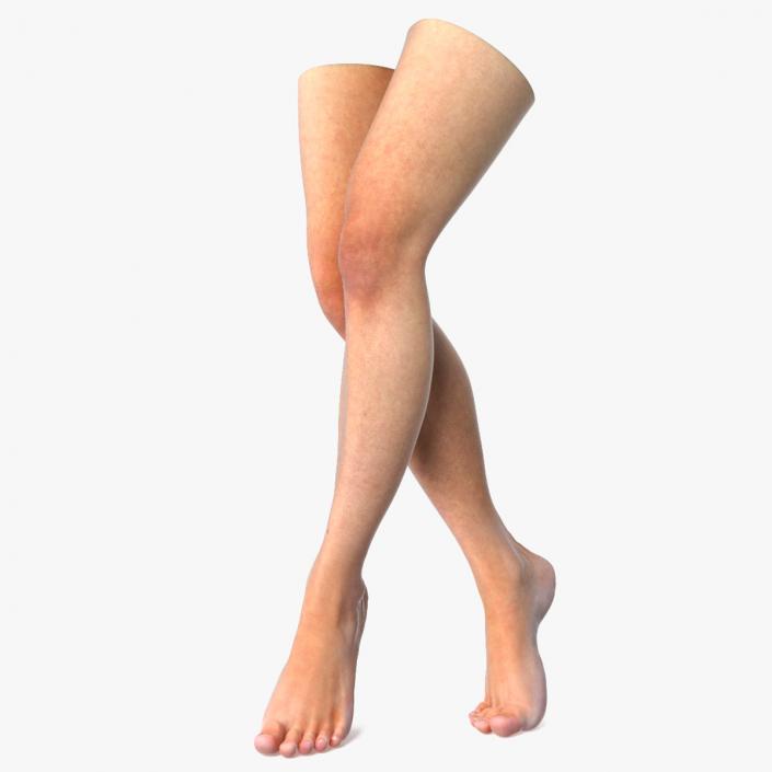 3D model Woman Feet are Raised on Her Toes 2