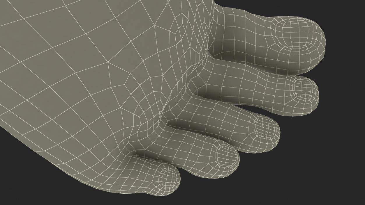 3D model Woman Feet are Raised on Her Toes 2