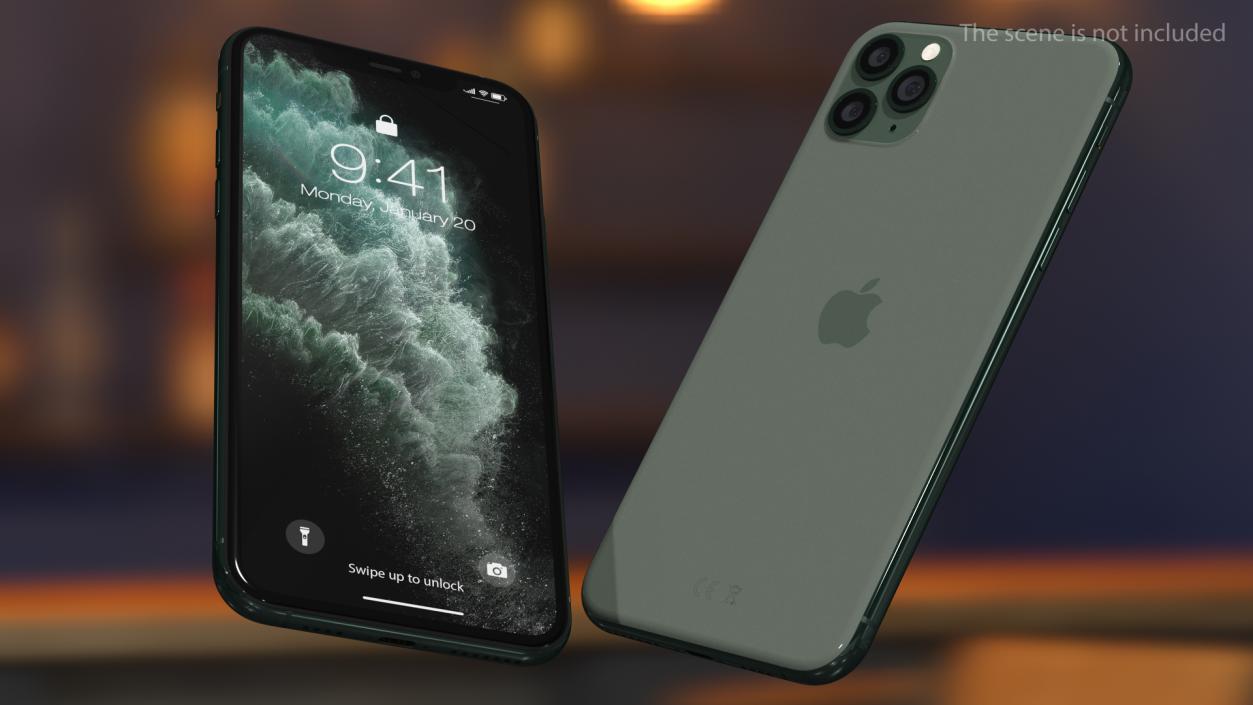 iPhone 11 Pro Max Midnight Green 3D