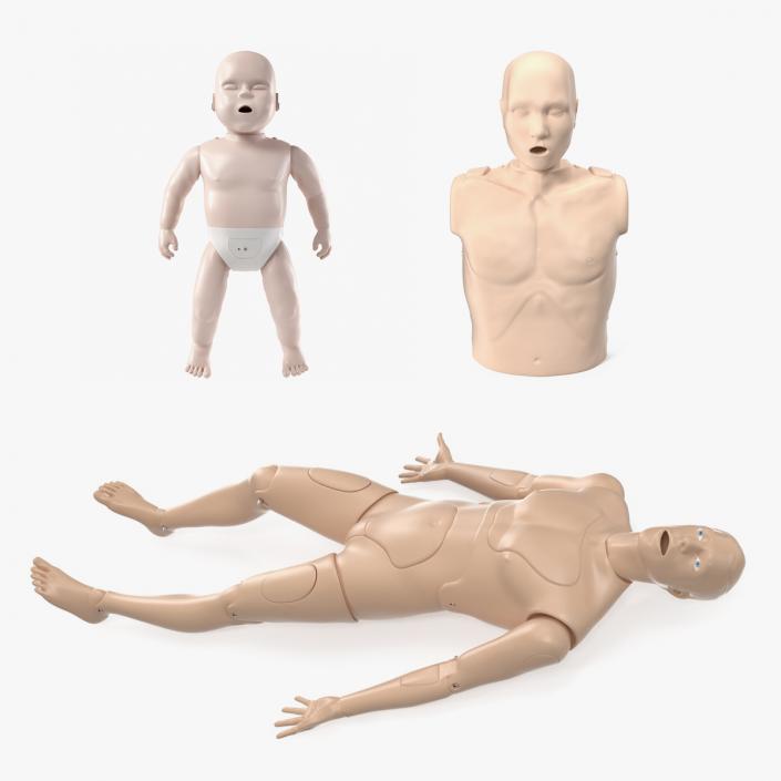 3D First Aid Training Manikins Collection model