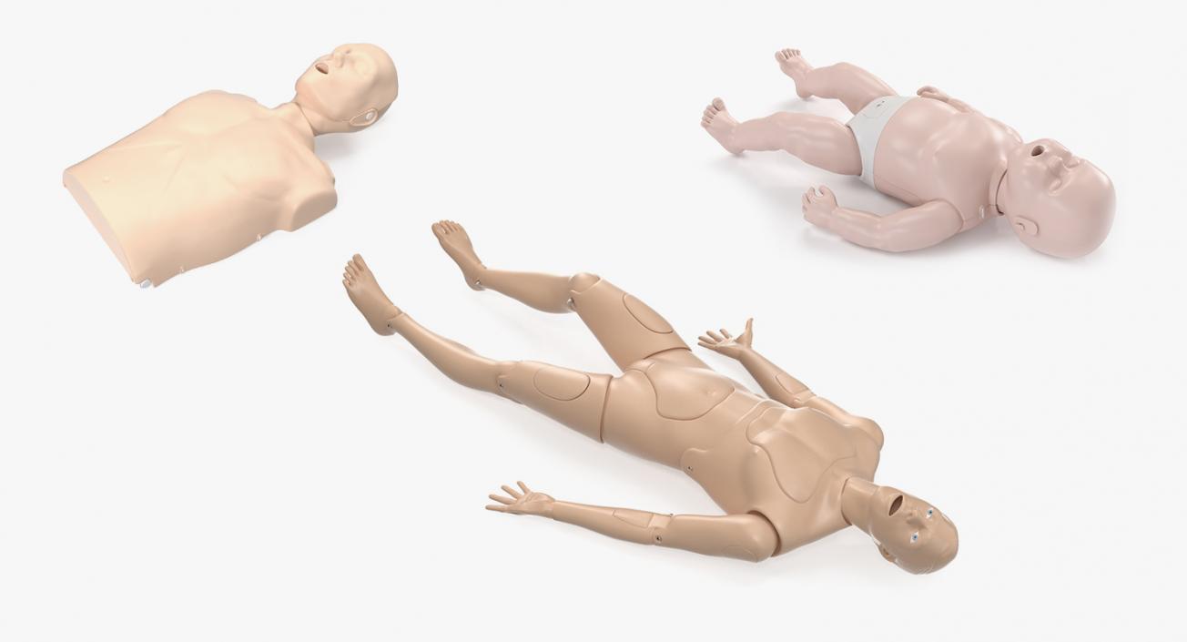 3D First Aid Training Manikins Collection model