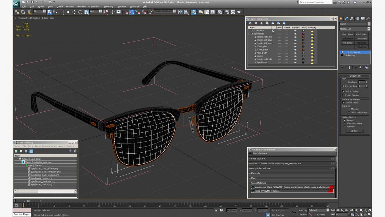 3D model Classic Sunglasses 2