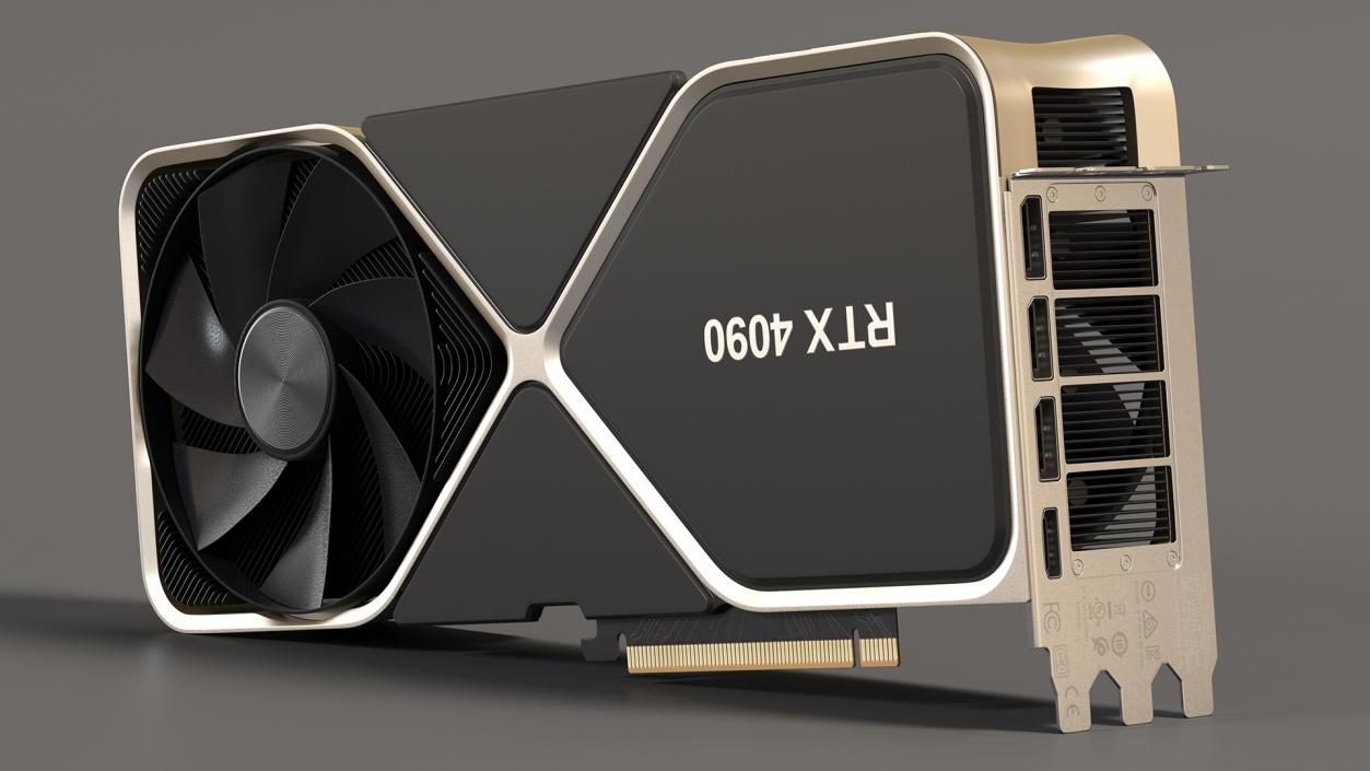 NVidia RTX 4090 Graphics Card 3D model