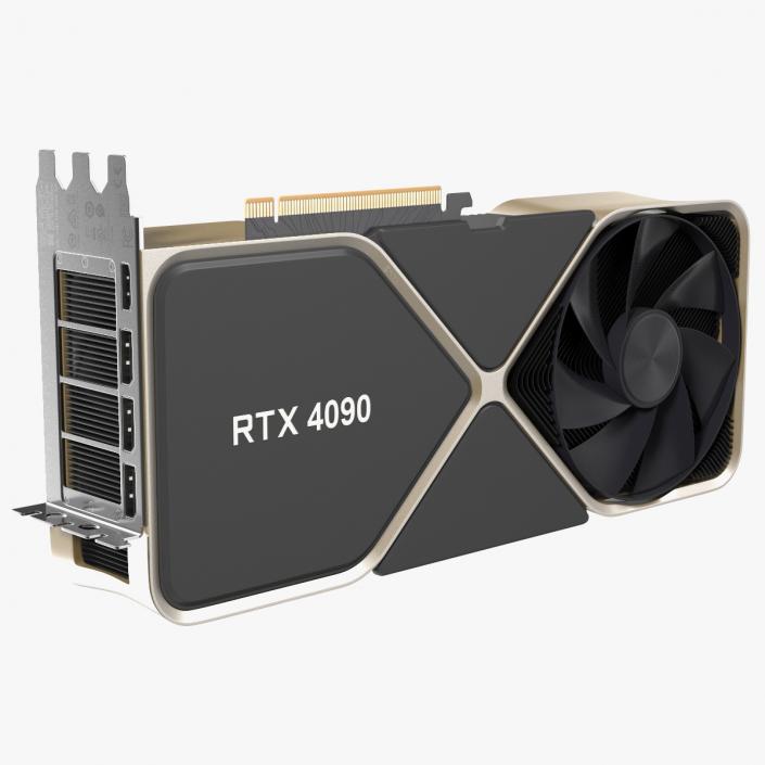 NVidia RTX 4090 Graphics Card 3D model