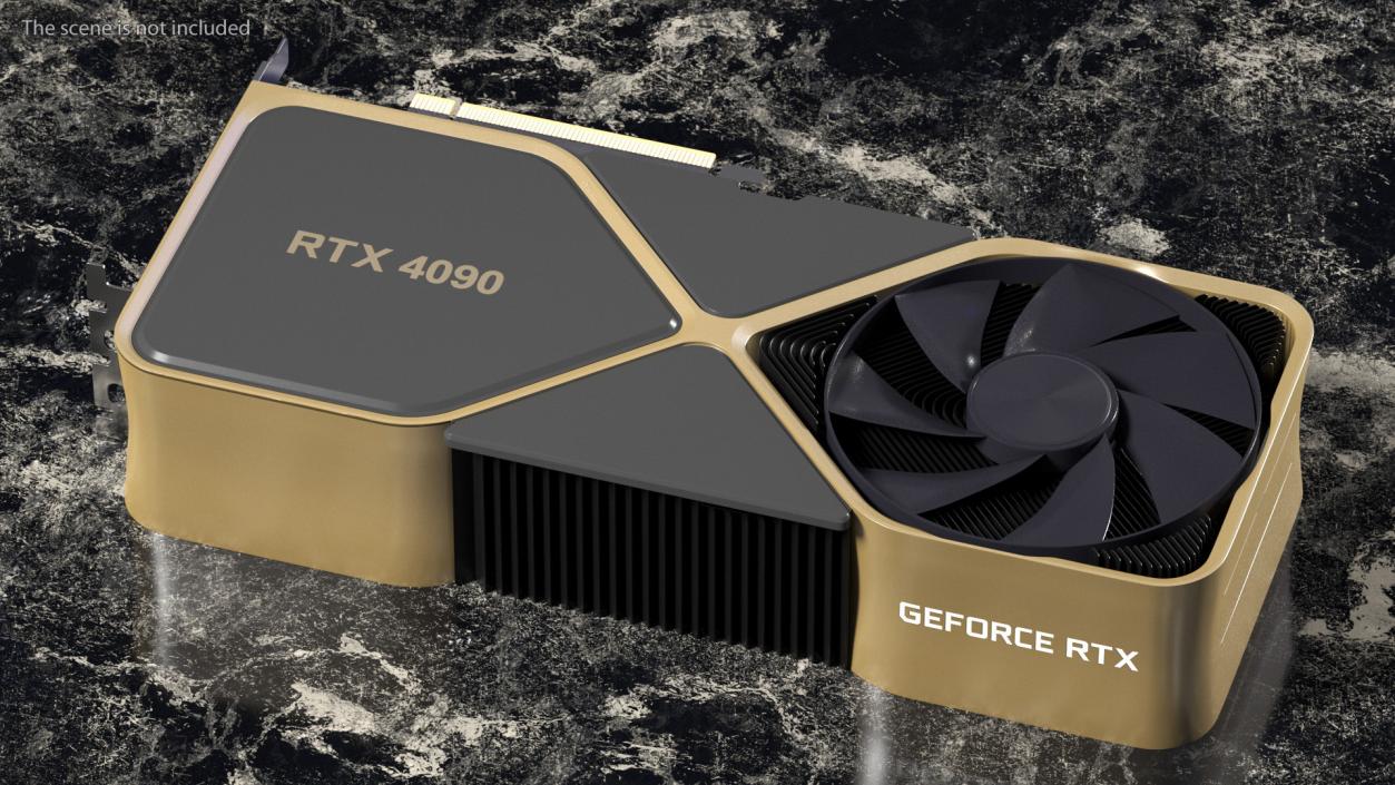 NVidia RTX 4090 Graphics Card 3D model