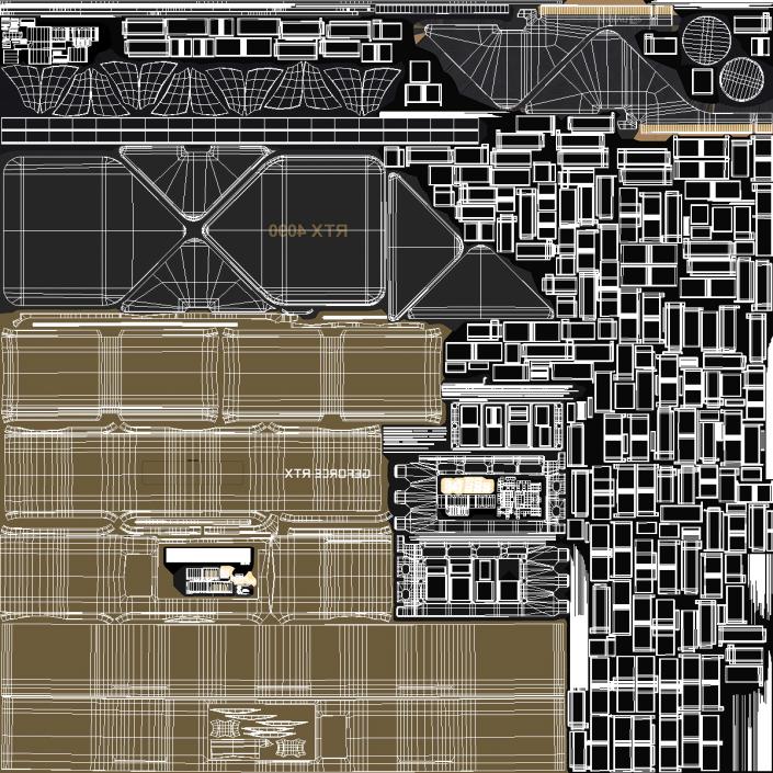 NVidia RTX 4090 Graphics Card 3D model