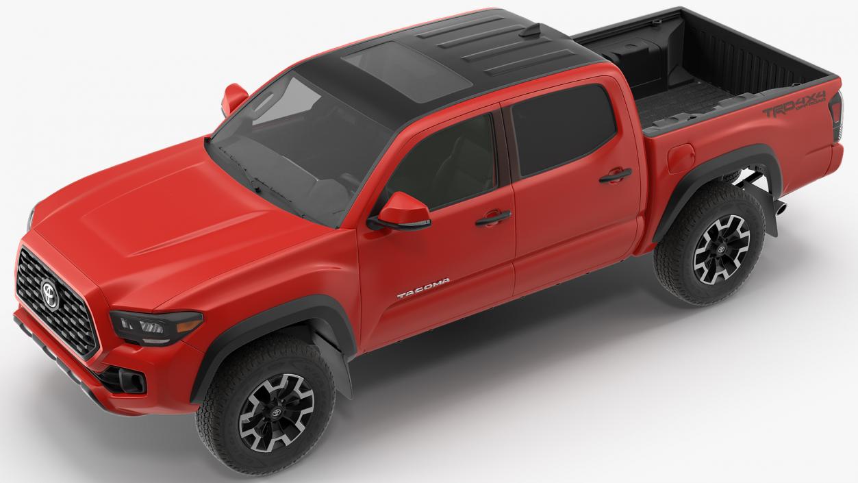 Toyota Tacoma TRD Off Road Red Metallic 2021 3D model