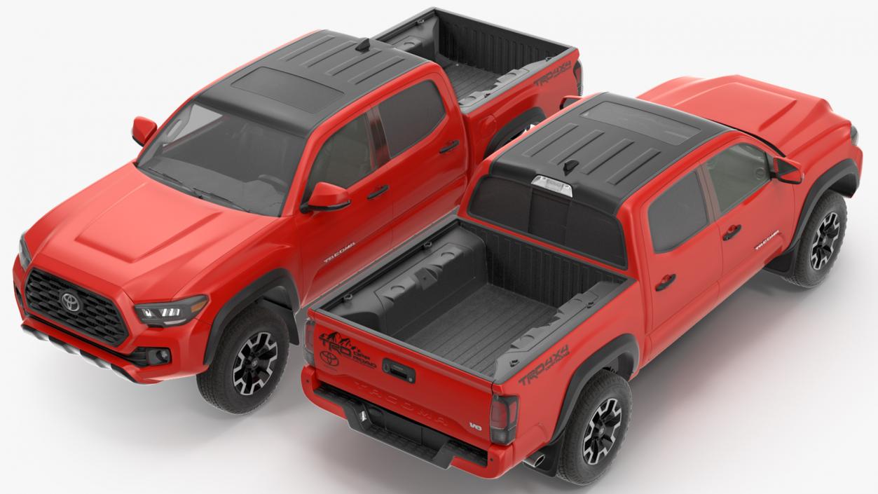 Toyota Tacoma TRD Off Road Red Metallic 2021 3D model