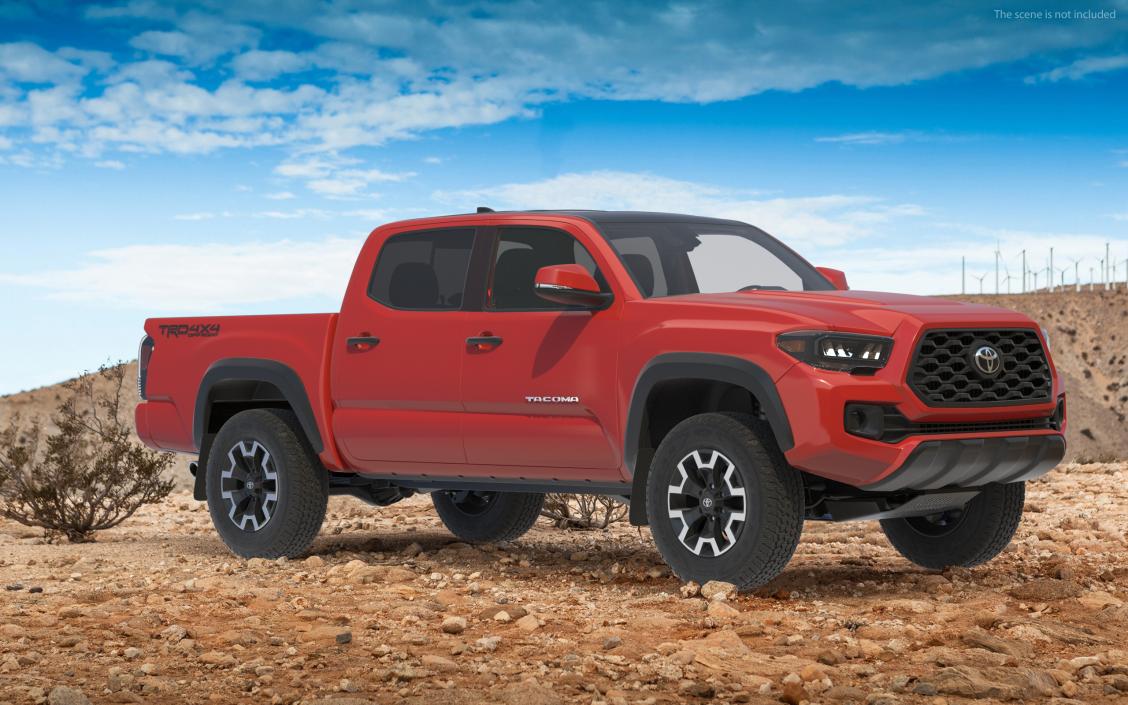 Toyota Tacoma TRD Off Road Red Metallic 2021 3D model