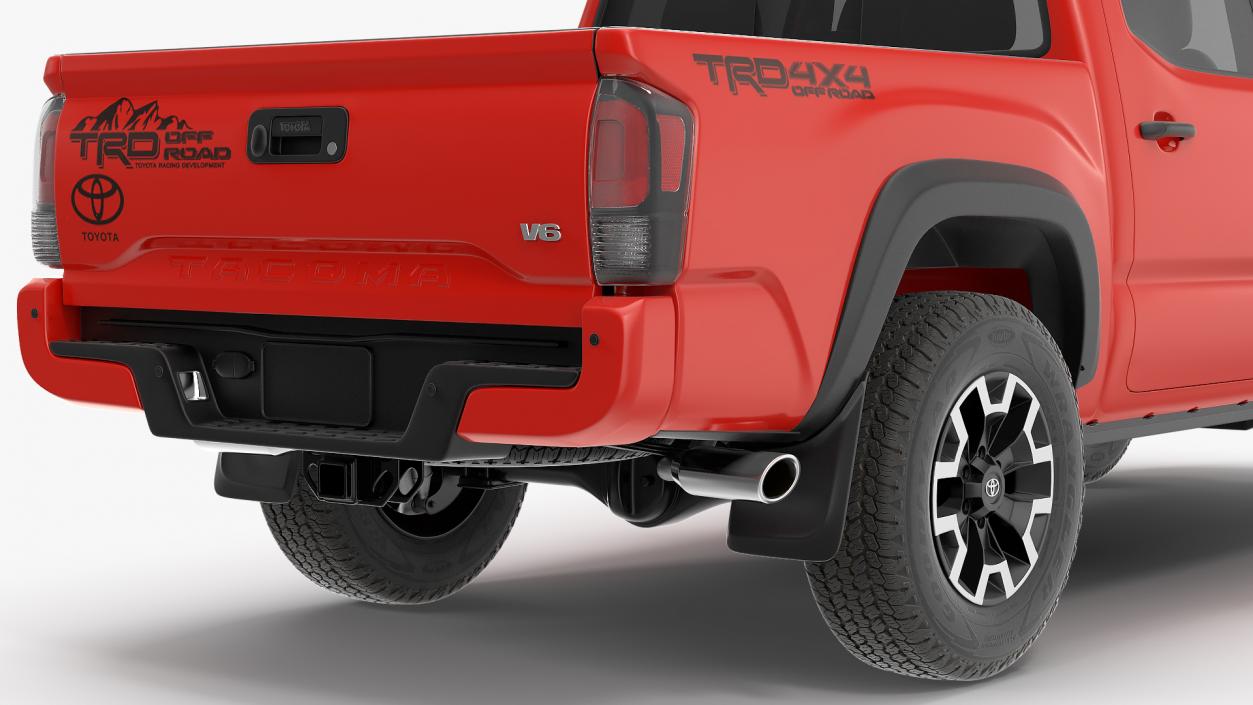 Toyota Tacoma TRD Off Road Red Metallic 2021 3D model