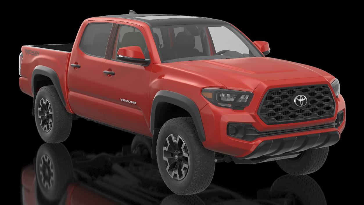 Toyota Tacoma TRD Off Road Red Metallic 2021 3D model