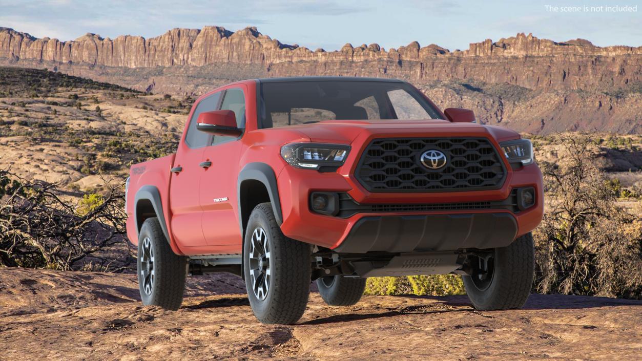 Toyota Tacoma TRD Off Road Red Metallic 2021 3D model