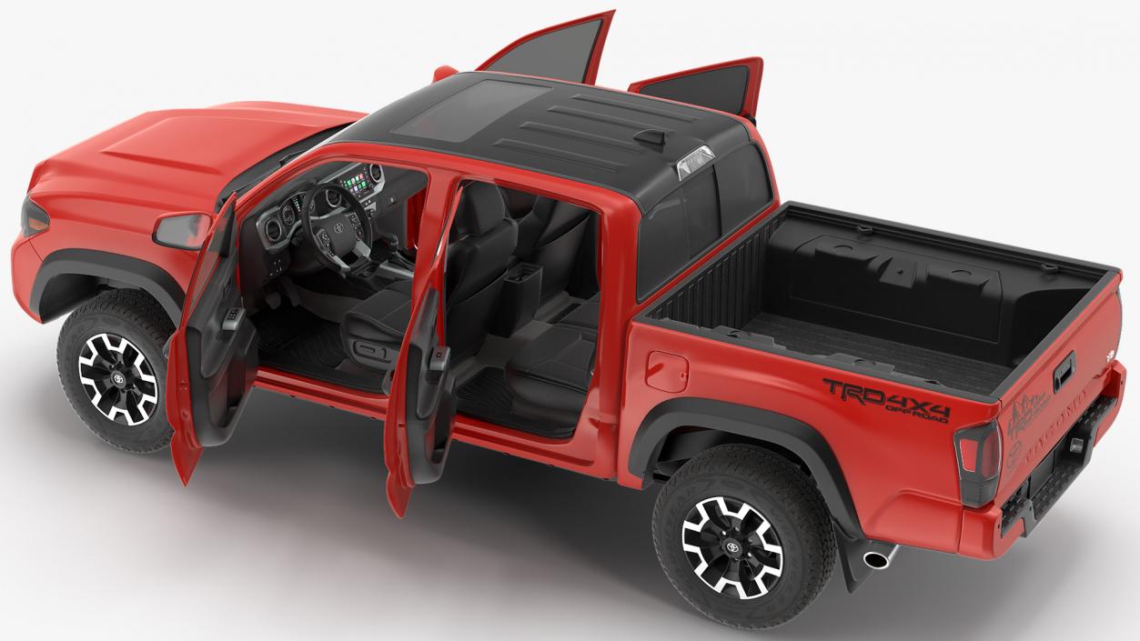 Toyota Tacoma TRD Off Road Red Metallic 2021 3D model