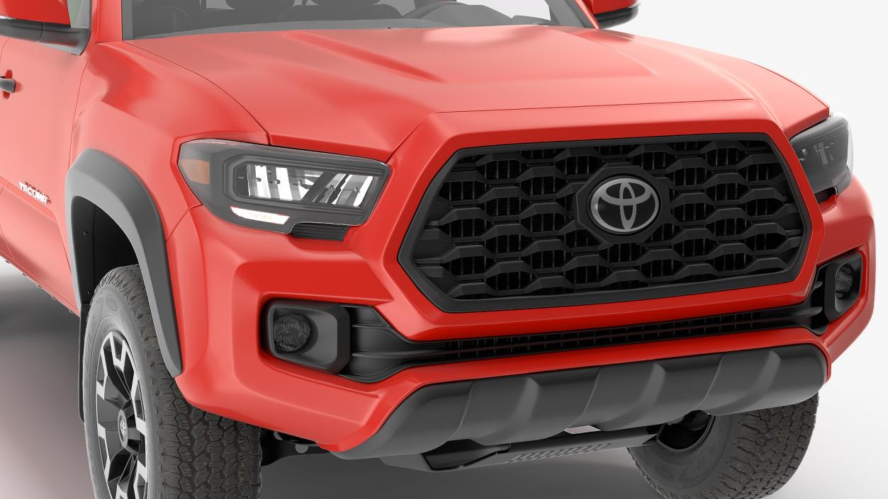 Toyota Tacoma TRD Off Road Red Metallic 2021 3D model