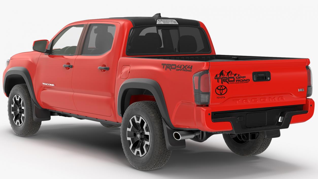 Toyota Tacoma TRD Off Road Red Metallic 2021 3D model