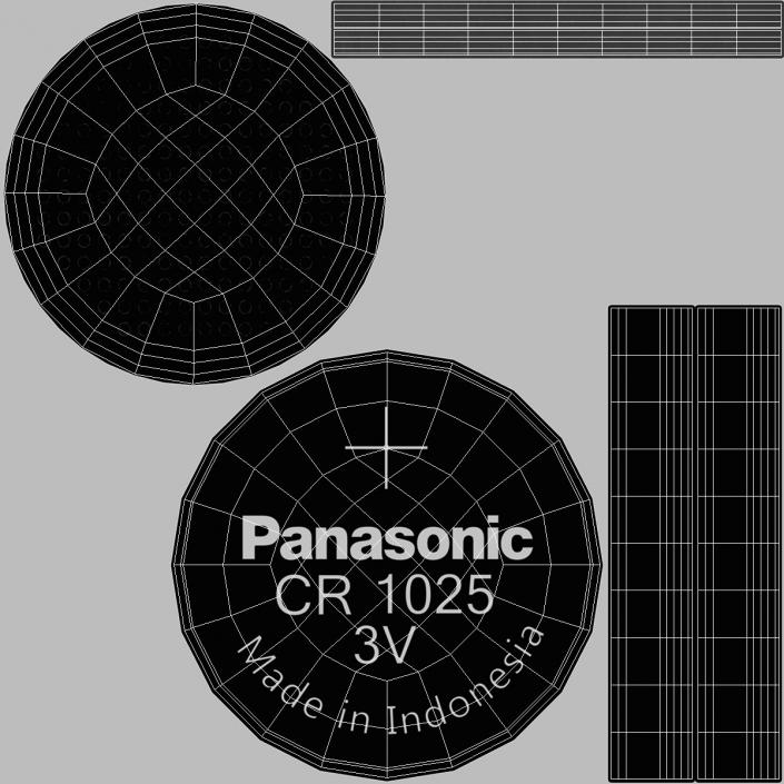 3D Button Cell Battery Panasonic CR1025