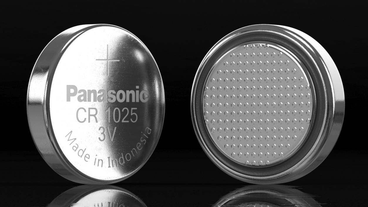 3D Button Cell Battery Panasonic CR1025