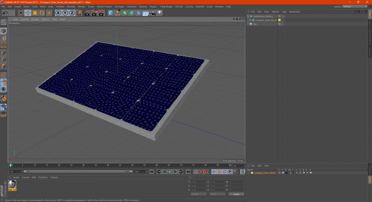 Compact Solar Panel 3D model