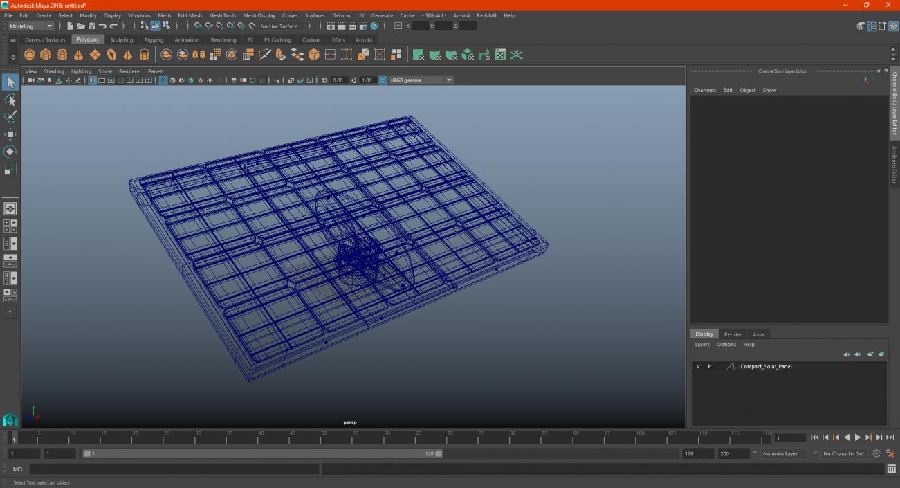 Compact Solar Panel 3D model