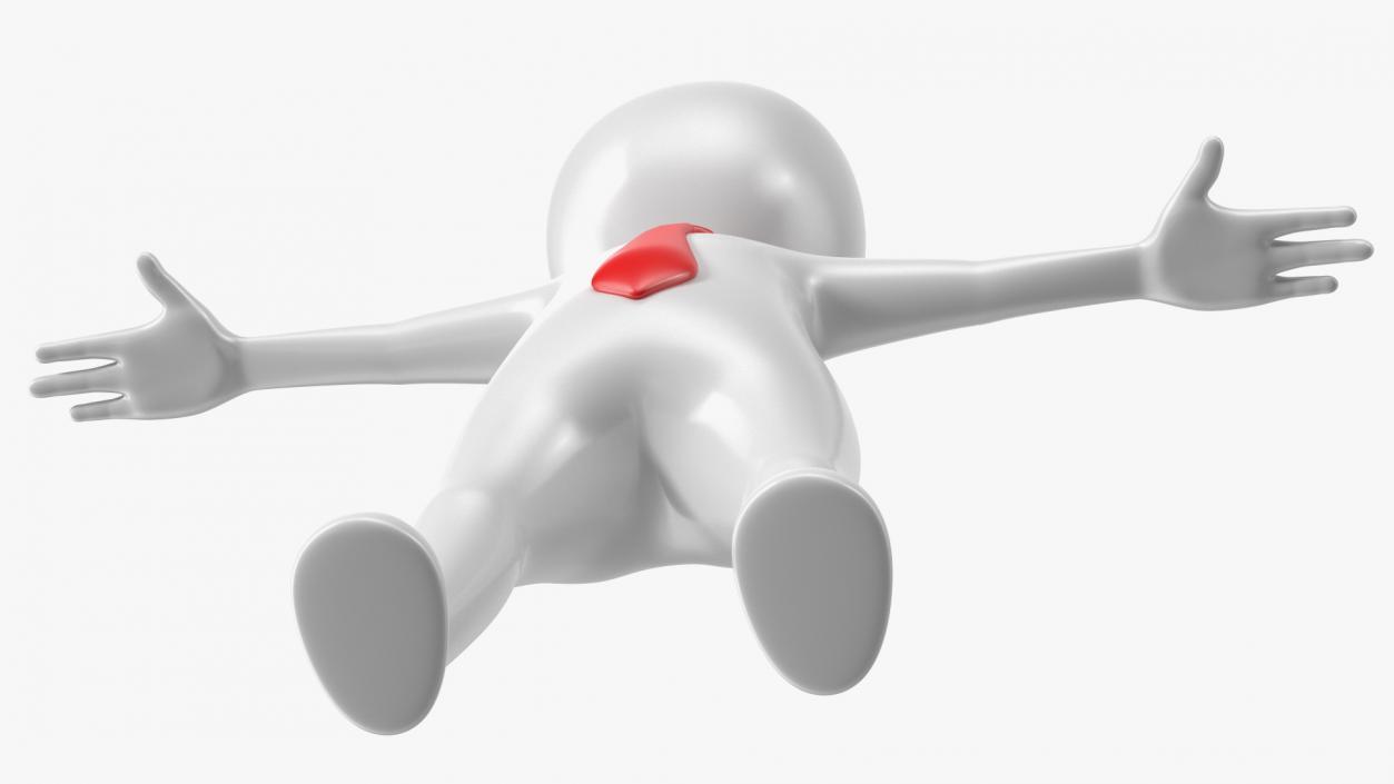 Stickman With Red Tie Rigged for Modo 3D