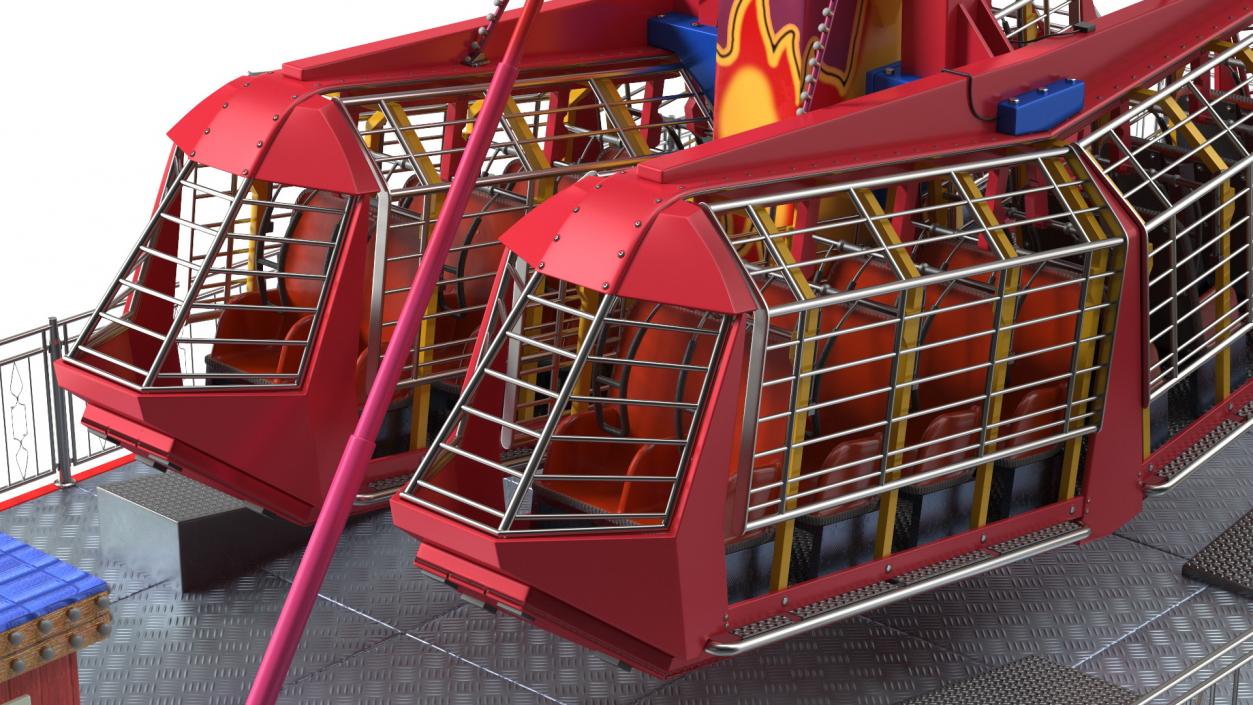 3D model Kamikaze Ranger Ride Attraction OFF