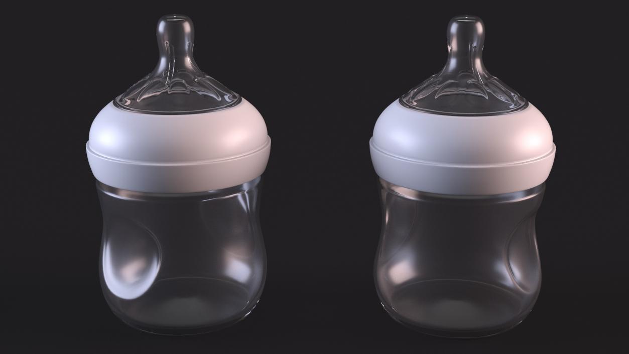 3D Baby Bottle with Nipple model