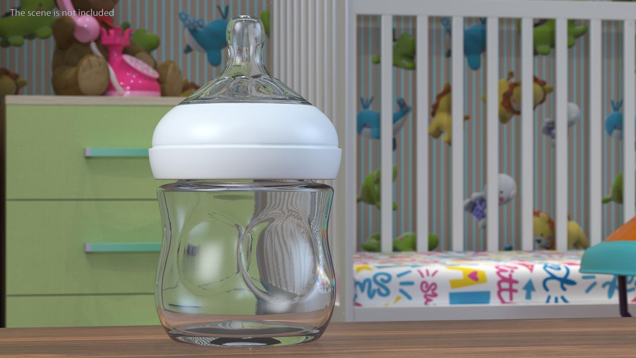 3D Baby Bottle with Nipple model