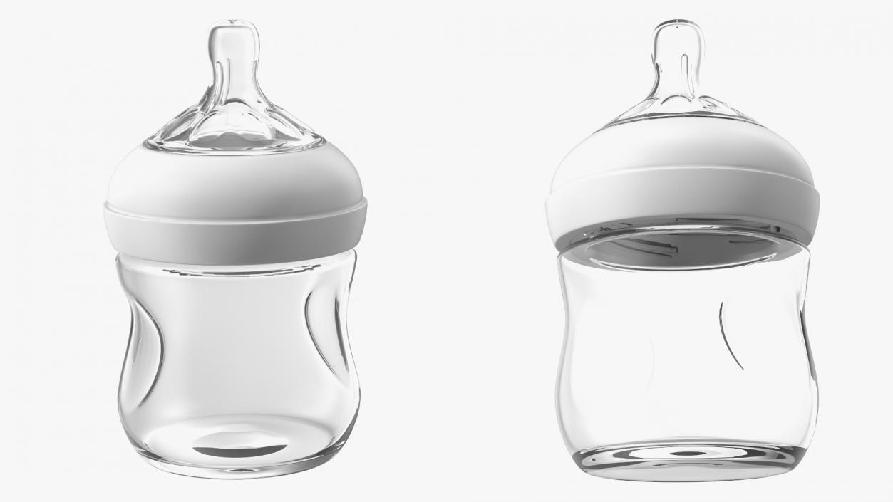 3D Baby Bottle with Nipple model