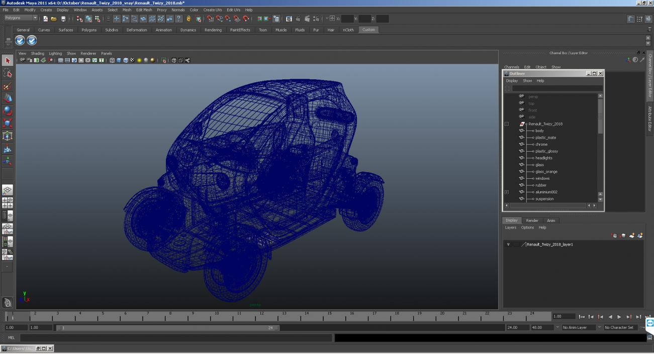 3D Renault Twizy 2018 model